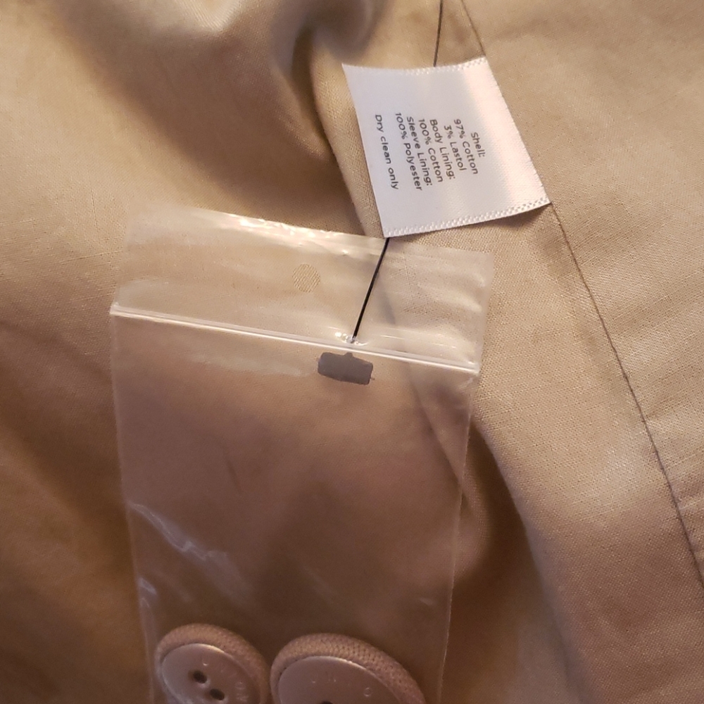 SOLD Talbots NEW Khaiki All Seasons Twill Jacket 2 - Picture 6 of 6